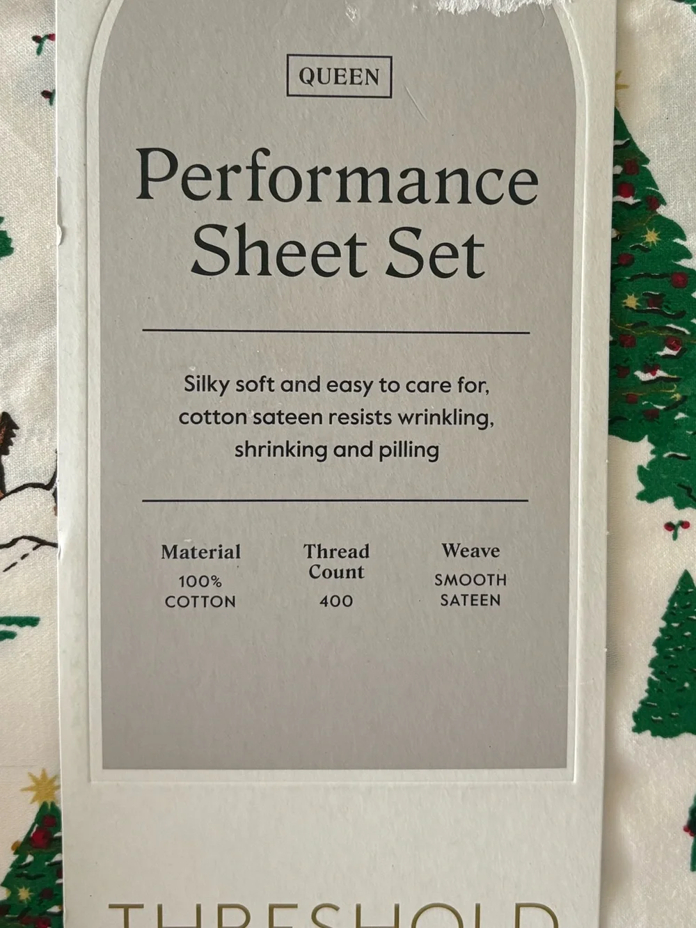 THRESHOLD TARGET HOLIDAY QUEEN PERFORMANCE SHEET SET & RED THROW BLANKET NEW NWT